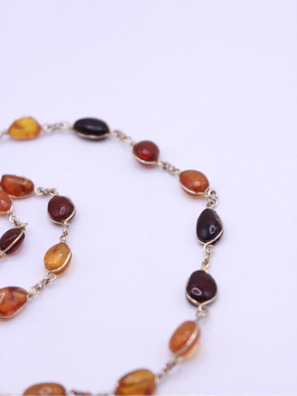 Beautiful Amber Handmade Necklace 16.5”